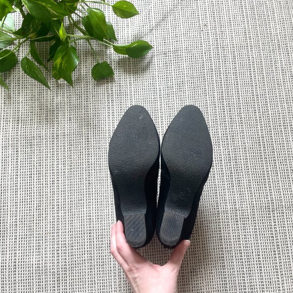 Jack Rogers Black Suede Gemma Ankle Boots - Picture 5 of 7